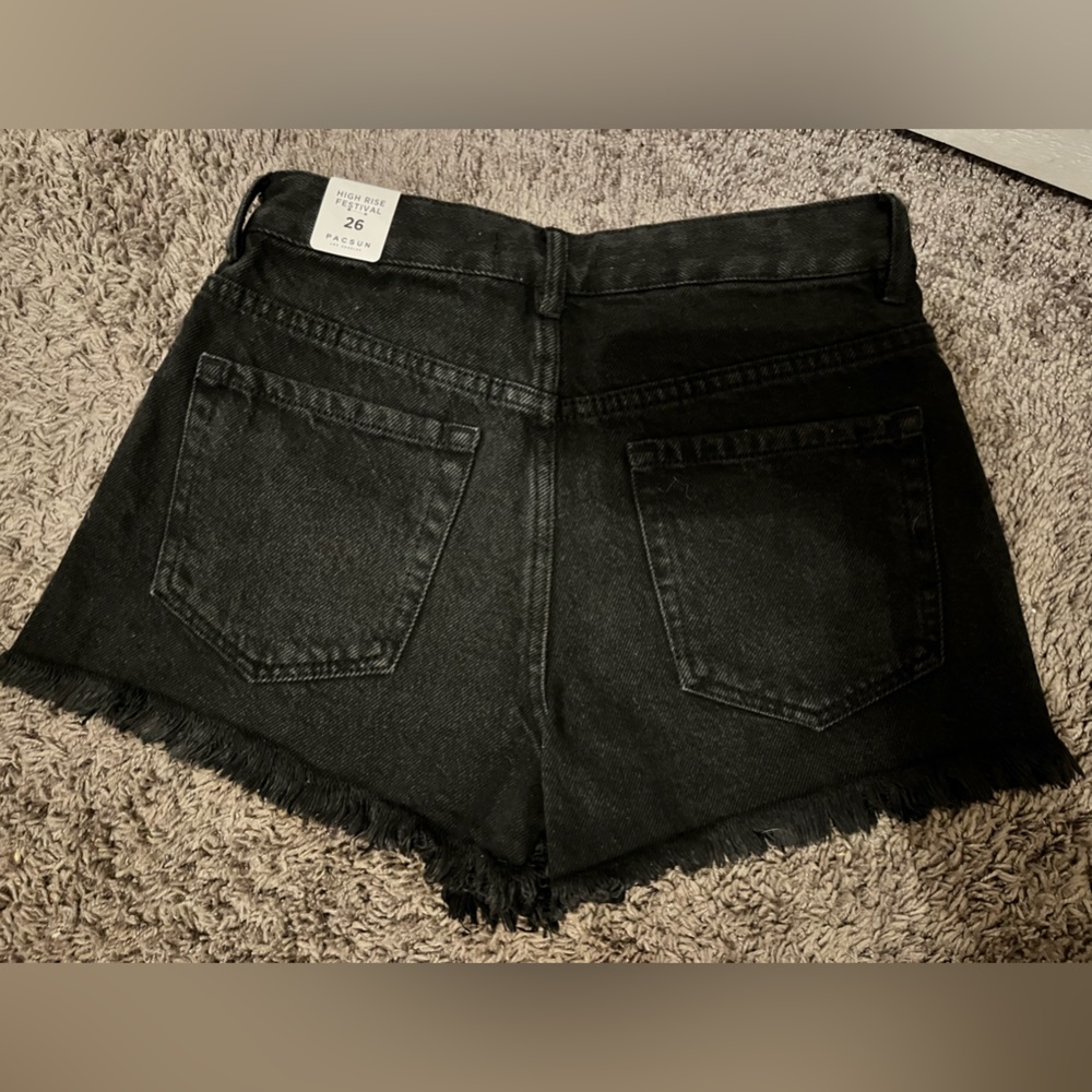 Black Pacsun jean shorts, never worn and still has tags.